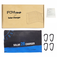 Fovigor 28W ładowarka solarna 3 porty USB składana przenośna solarna ładowarka do telefonu z panelem słonecznym SunPower do smartfona 6